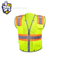 Reflectorized high visibility airbag traffic running safety vest